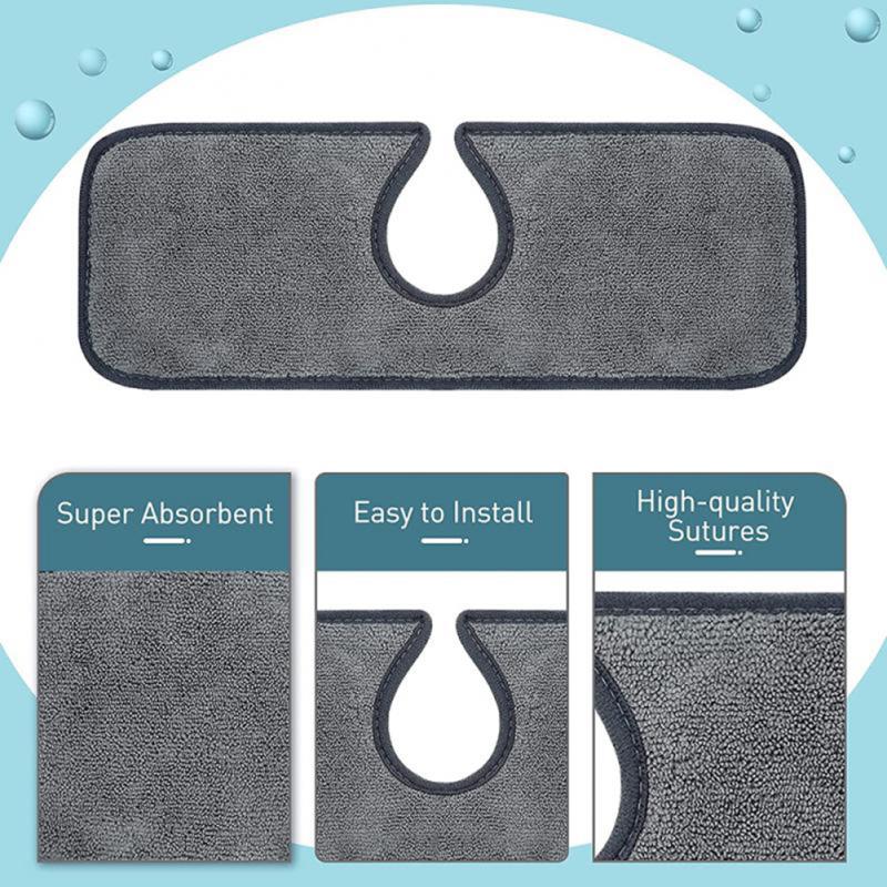 2/4pcs Microfiber Faucet  Absorbent  Pad, Wrap-around Design Kitchen Sink Water Drying Pad Bathroom