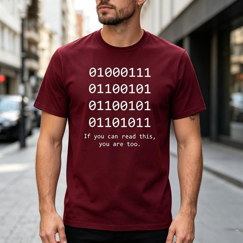 Trendy Binary Code Meme T Shirt Cool If You Can Read This Graphic Tee Unisex Cotton Short Sleeve Tech Enthusiast Gift Casual