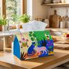 1pc Playful Contemporary Tissue Box | Durable, Leopard Cat Colorful Suitable for Living Room Accent, Bedroom Decor, Encouragement Gifts, Workplace Gif