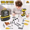 Non-Toxic Kids Toolbox Kit Simulation Repair Tools Diy Toy Drill Plastic Game Learn Engineering Puzzle Educational Toys Gifts For Children