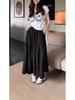 Retro Women's A-Line Midi Skirt - College Style, Versatile & Loose, Perfect for Summer