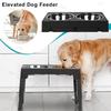 Dog Feeder with Double Stainless Steel Pet Food Water Bowls Pet Dog Bowls Adjustable Raised Stand for Small Medium Large Dogs