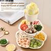 360 Degree Rotating Fruit Vegetable Plate Multi-Layer Buffet Tray with Dried Fruit Storage Open Storage Bin for Family Meal Prep