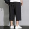 Men's Plus Size Quick Dry 7/8 Pants, Elastic Waist Summer Casual Cropped Trousers (4XL-10XL)