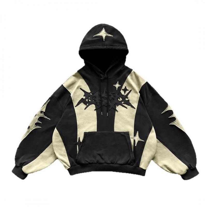 Damen Kurz geschnittener Hoodie mit 3D Grafikdruck Streetwear Oversized Pullover Top