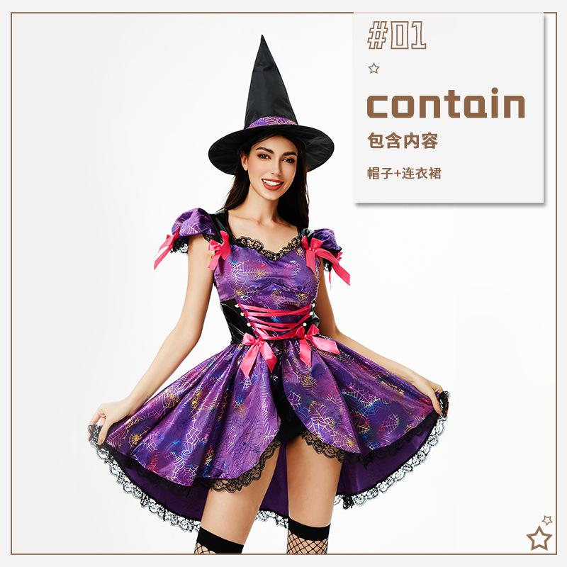 

Хэллоуин Костюм Сексуальный Костюм для Шоу Костюм Ведьмы Ведьма Вампир Сексуальное Платье Паука Женский XL