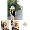 Trendy Japanese Country Style Beige Straw Fisherman Hat With Lace And Bow Detail