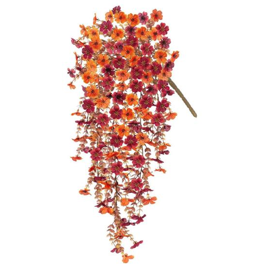 1/2/3/4Pcs Fall Hanging Artificial Violet Flower UV Resistant Realistic Fake Flower Wedding Party Indoor Outdoor Garden Wall Hanging Faux Flower