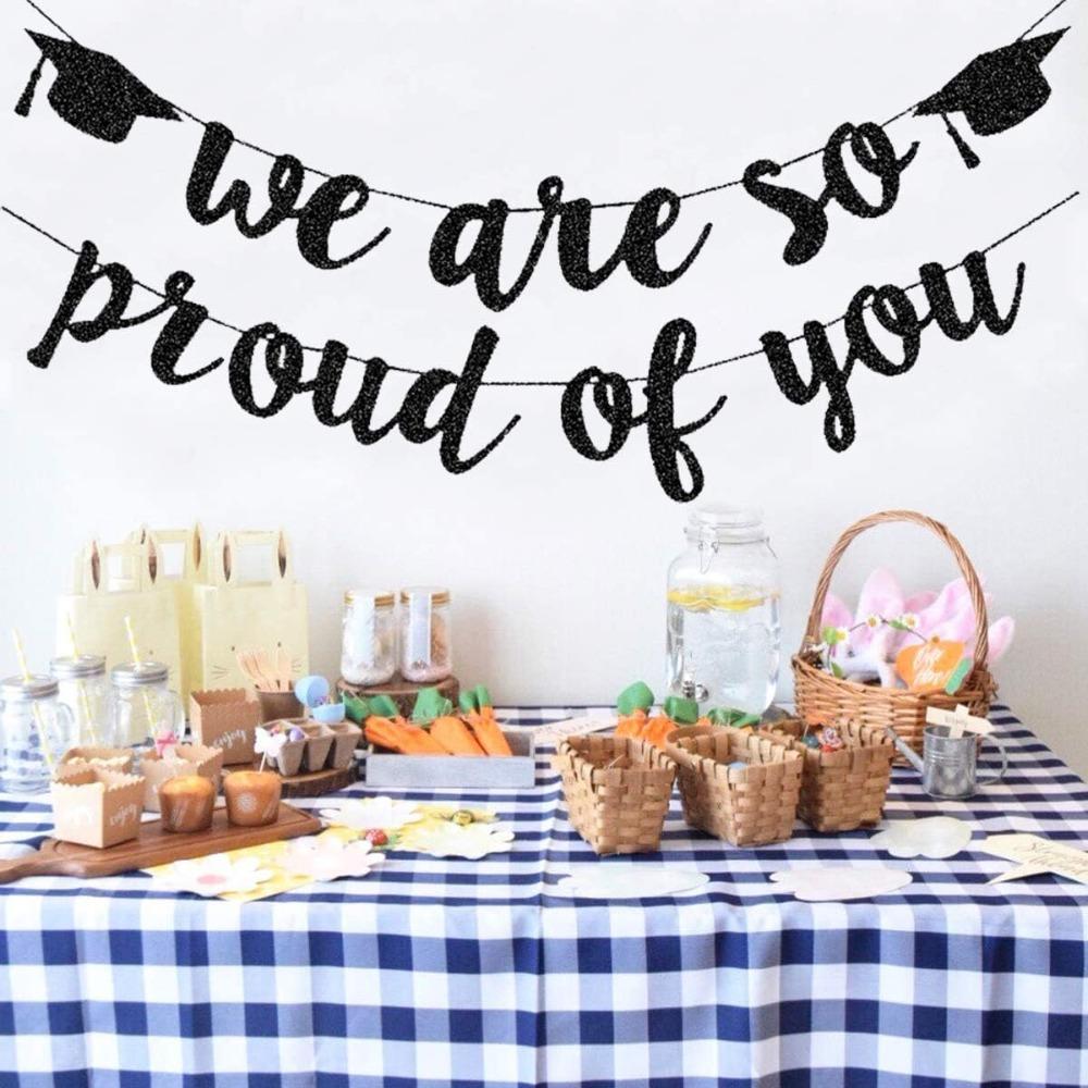 3sets 2026 Graduation Banners Party Decorations We Are So Proud of You Graduation Banners Garland for Congratulation Graduations Party Supplies