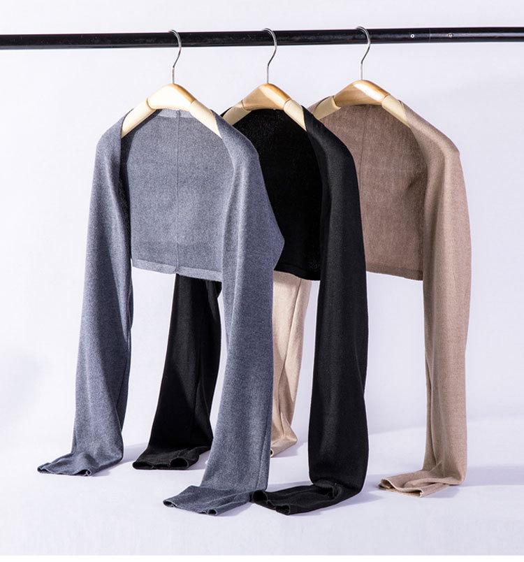 Women's Sleeveless Summer Shawl: Pure Cotton Shoulder Pads, Long-Sleeved Arm Sleeves, Thin Air Conditioning Protection