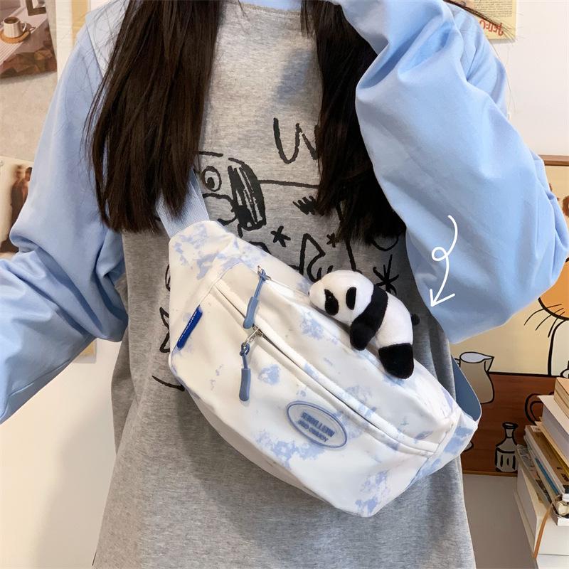 Women's Tie-Dye One-Shoulder Bag: Trendy, Versatile, Summer Waist & Cycling Bag