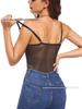 Grenzüberschreitender europäischer und amerikanischer sexy Slim-Fit transparenter Body mit Bügeln