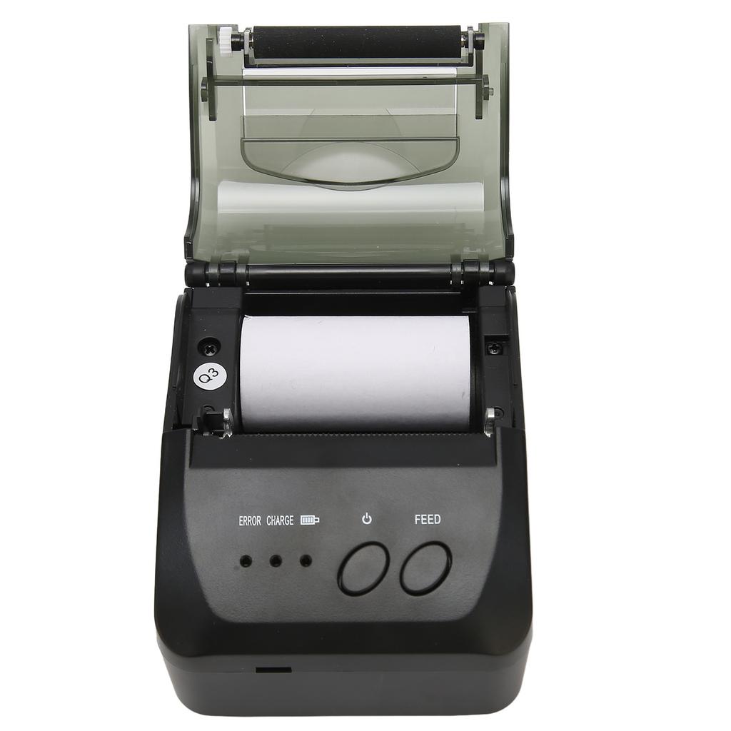 58mm Thermal Printer BT4.0 90mm S 203DPI USB Interface Toothed Blade Shipping Label Printer for Office Restaurant Hotel