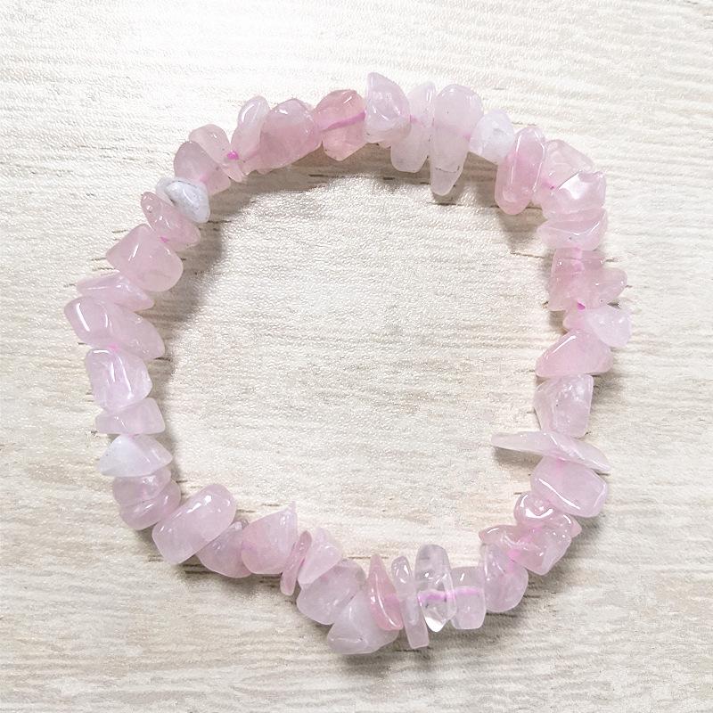 Natural Chip Stone Beaded Bracelet Irregular Crystal Gravel Stretch Bracelet Fashion Jewelry for Women Multiple Colors Available