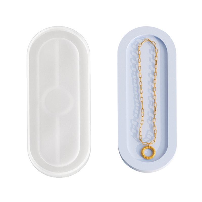 Epoxy Resin Mold Oval Plate Dish Cup Mat Silicone Mould DIY Crafts Decors Mold