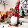 Plush Christmas Checkered Gnome Doll Red Black Christmas Rudolf Doll  Hotel Office Decor