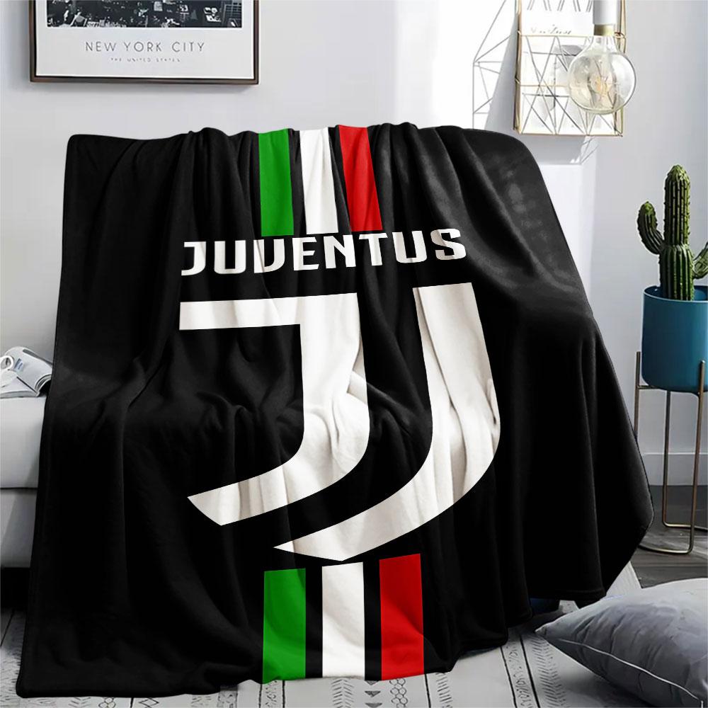 1PC Juventus Football Club Patterned Flannel Blanket Suitable For All Seasons for Home Decor Warmth and Comfort Gifts Holiday Present