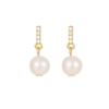 Banyan Tree S925 Silver Natural Pearl Diamond Earrings for Women - Delicate, Versatile, Short.