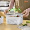 Simple and Durable Food Sealed Fresh-keeping Box Food-grade Fruit and Vegetable Drain Storage Box Freezer Storage Box with Lid