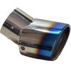 East Field Universal Oval Titanium Blue Exterior Muffler Cutter Adjustable Fits Tailpipe Diameters from 45mm To Includes Dedicated for Toyota Hiace