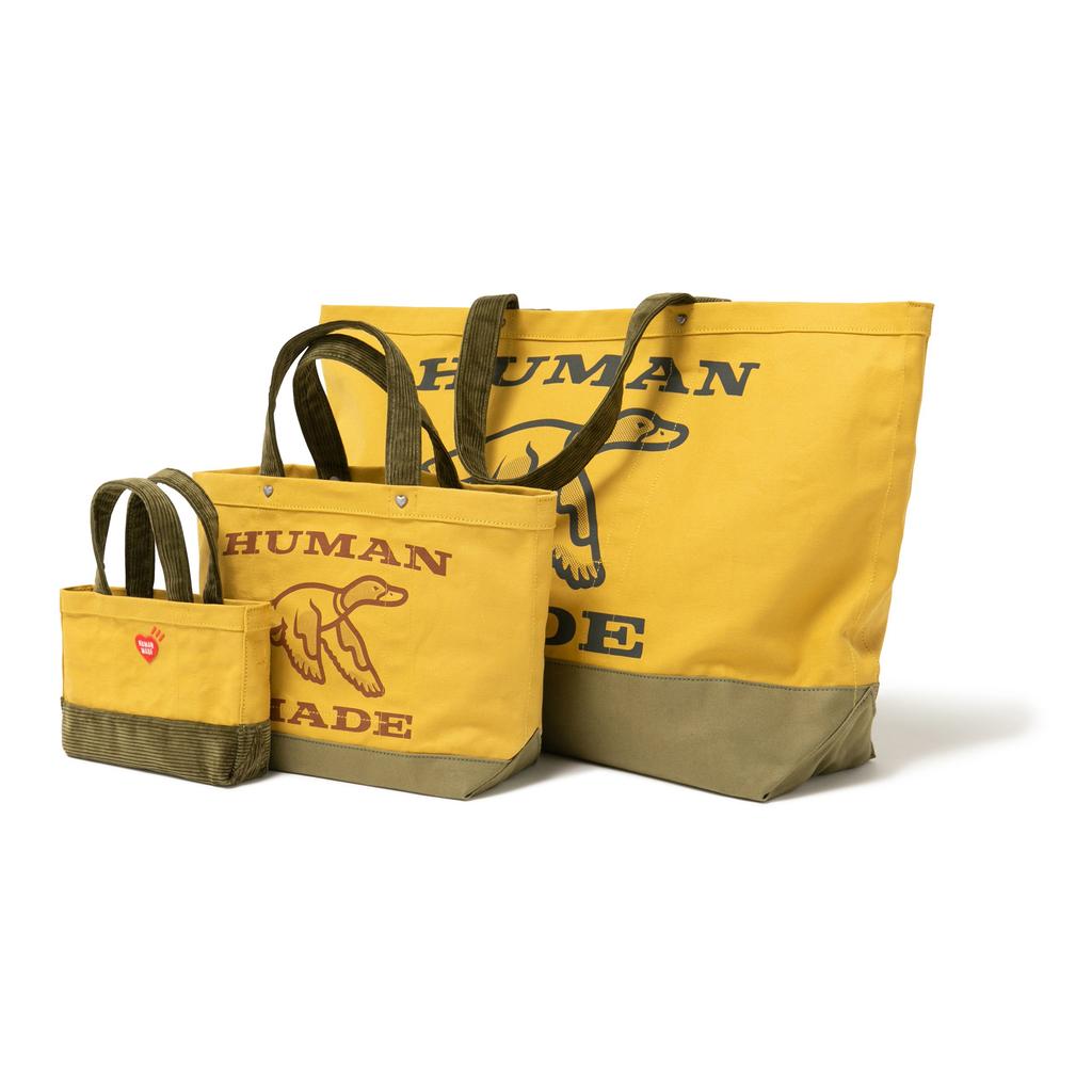 New HUMAN MADE Mini Shoulder Tote Bag Yellow HM24GD049