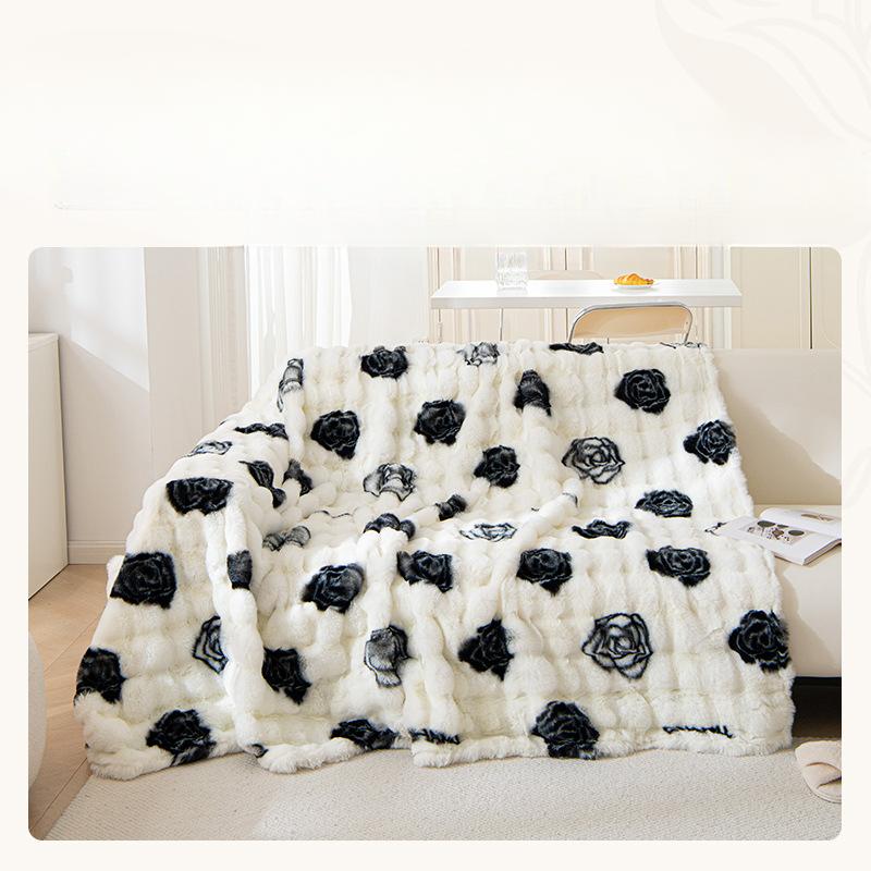 Thickened Gradient Color Plush Sofa Towel Non-Slip Plush Warm Cushion Winter New Plush Sofa Cover Cloth