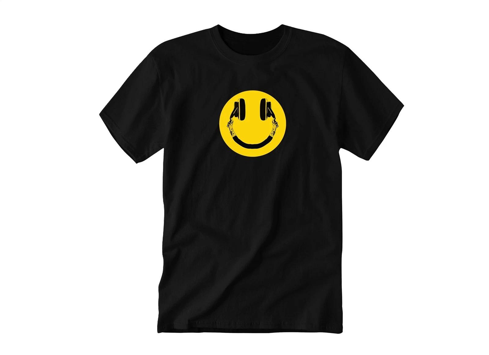 Happy Face Headphone Image Illustration | Kids & Adult Unisex Tee Tshirt S