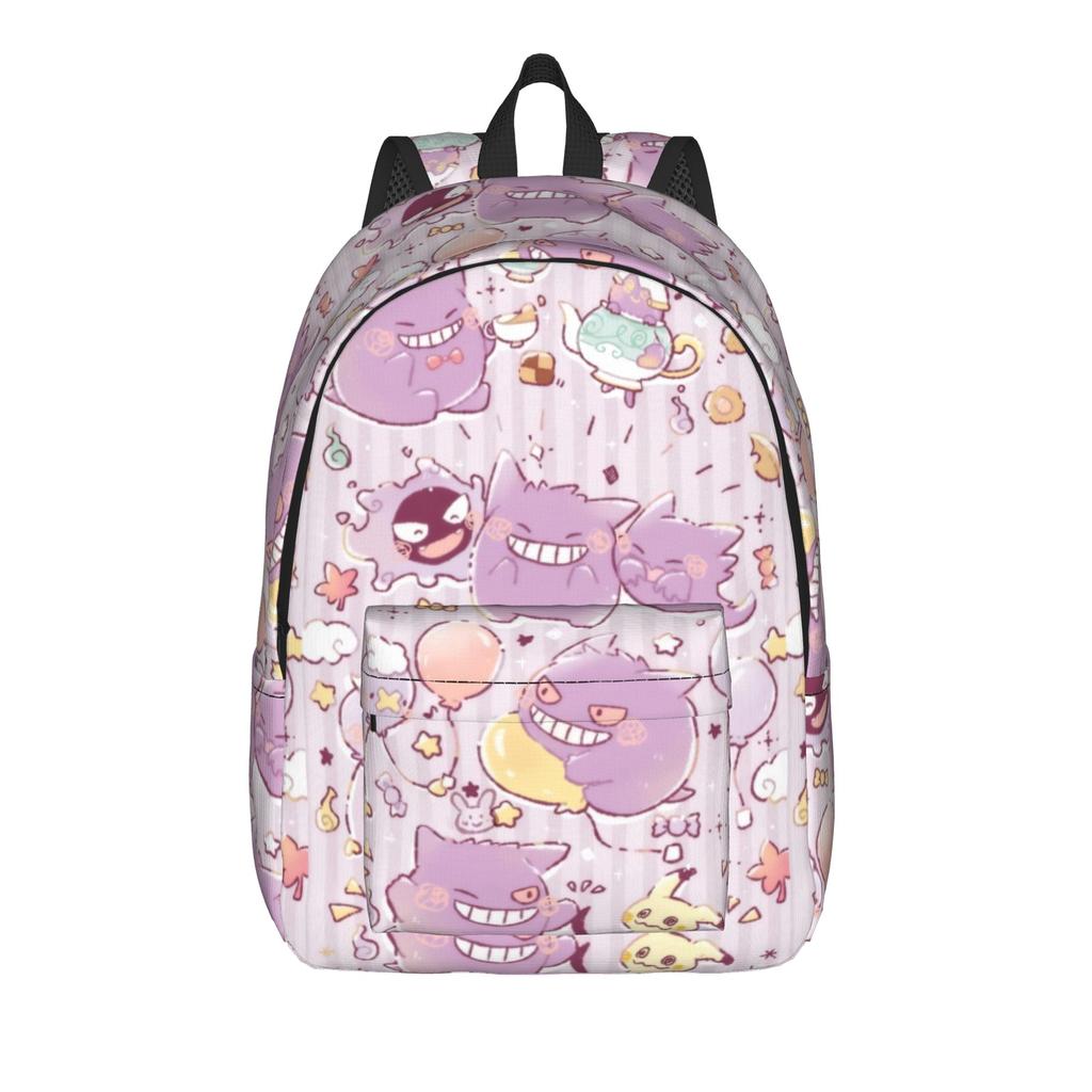 Cute Cartoon Monster Classical Backpack Lightweight High School Work Pokemoned Daypack for Men Women Laptop Canvas Bags