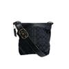 Signature Shoulder Bag Shoulder Bag Canvas Black Women 10403 Used