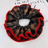 Korean Retro Plaid Hair Tie - High-End Niche Style for Low Ponytails