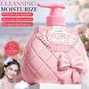 SADOER Ebony Rose Fragrance Body Wash 600ml, Cute Pink Purse Bottle Moisturizing Shower Gel with Niacinamide & Citric Acid for Long-Lasting Scent
