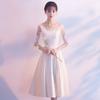 Bridesmaid Dress New Spring Grey Satin Sisters Bridesmaid Dress Medium and Long Girlfriend Dress Sister Dress