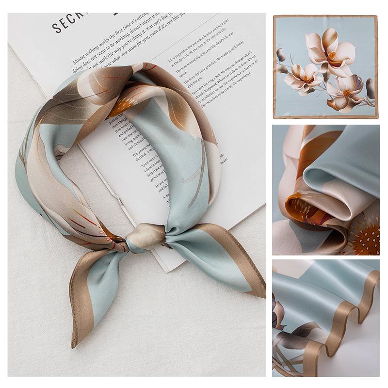 53CM High-quality Mulberry Silk Scarf Neck Small Square Women's Professional Headscarf Versatile