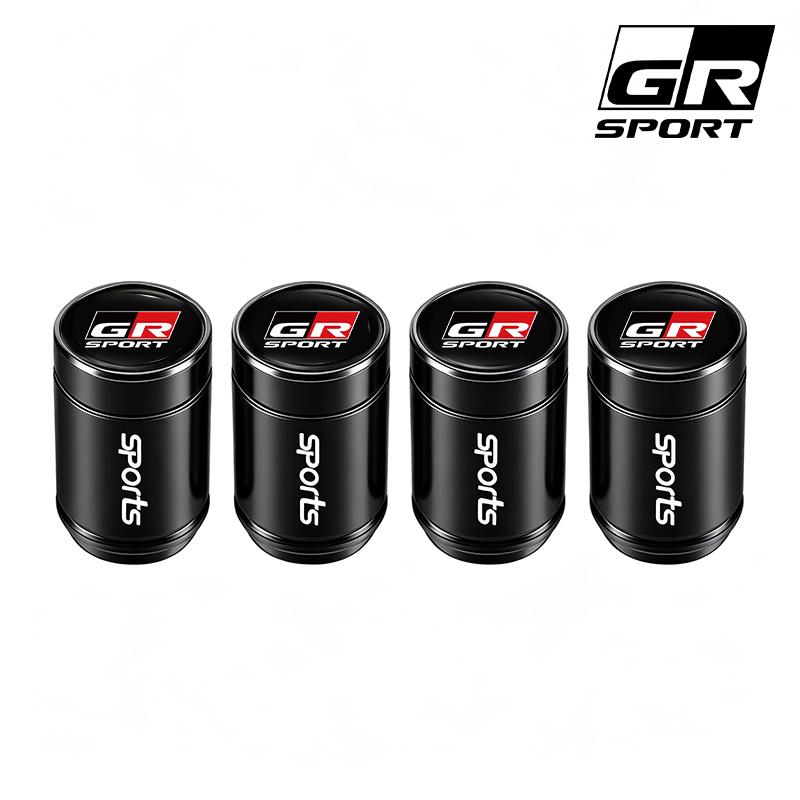 4Pcs Aluminum Alloy Tire Valve Caps Anti Leak Dust Cover Car Wheel Accessory For Toyota Hilux Corolla RAV4 Camry Highlander C-HR