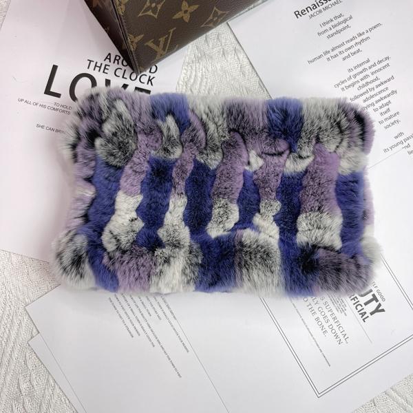 Women Handmade Stretch Real Rabbit Fur Scarf Knit Genuine Rex Rabbit Fur Headbands Girls Natural Rabbit Fur Ring Scarves