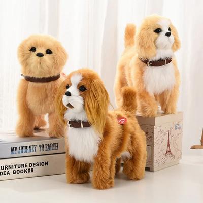 New Simulation Electric Pet Dog Voice Control Walking Nodding Music Touch Robot Animal Plush Pet Children'S Toy Gift