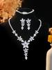 Elegant Rhinestone Zirconia Necklace & Jewelry Set for Bridal & Evening Wear