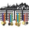 Appendi medaglie personalizzato Espositore per premi Staffa da parete in metallo nero Porta memorabilia sportive per medaglie
