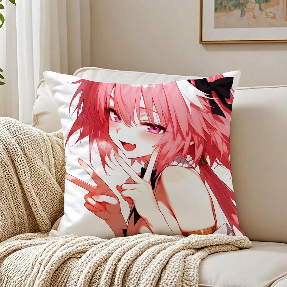 anime eccentric FFate AApocrypha AAstolfo Cushion Cover Pillowcase Antidustmite living Room Sofa Decor Cushion Room