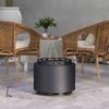 Smokeless Fire Pit, 48.5cm Portable Wood Burning Firepit with Poker for Garden Camping Bonfire Party, Metal, Black