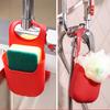Kitchen Sink Sponge Holder No punching Hang Basket Silicone Material Bathroom Soap Shelf Portable Kitchen Cleaning Brush Holder