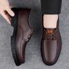Men's New Autumn Business Leather Shoes First Layer Cowhide Business Leather Shoes Men's Autumn and Winter Men's Business Casual Leather Shoes