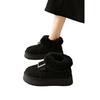 Foreign trade large size thick-bottomed velvet warm fur integrated boots 2024 winter non-slip warm feet one pedal snow boots women