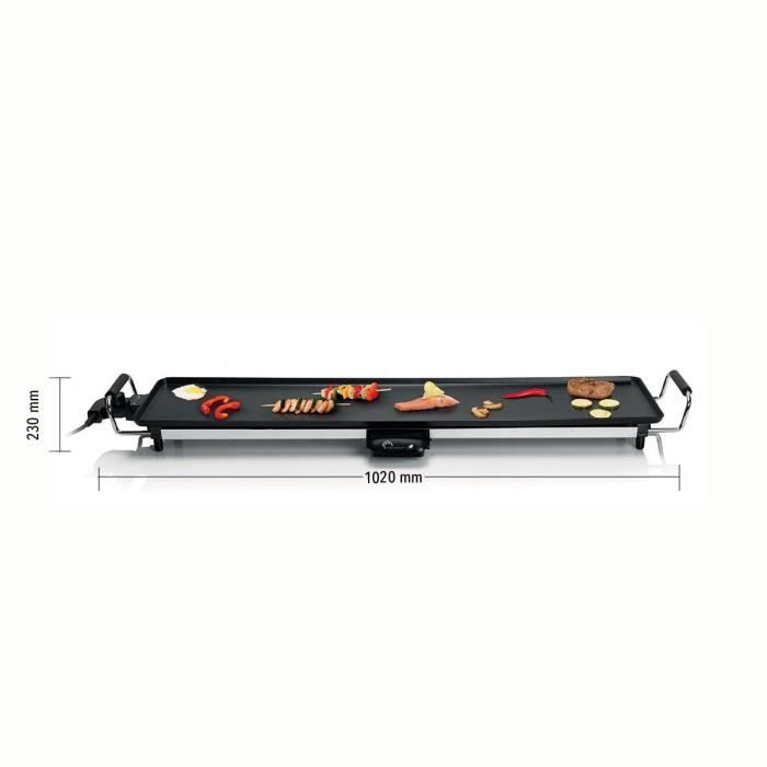Elektrogrillplatte LITTLE BALANCE - Happy Plancha 90 - XXL-Kochfläche: 90x23cm - Bis zu 240°C - 2000W