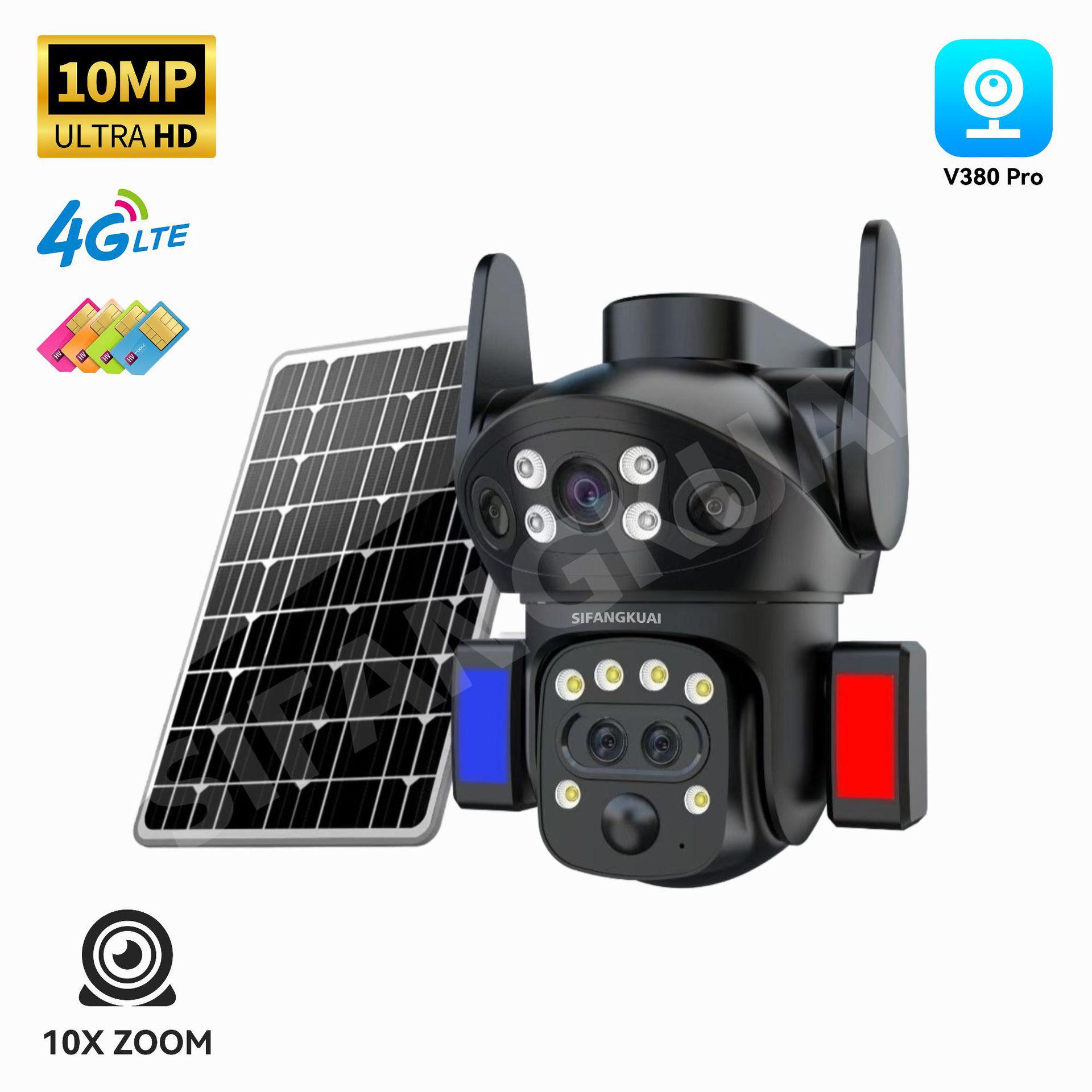 

V380 4G Solar Low Power Camera with 10x Zoom