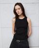Akeumueo Dense Knit Tank Sleeveless Black