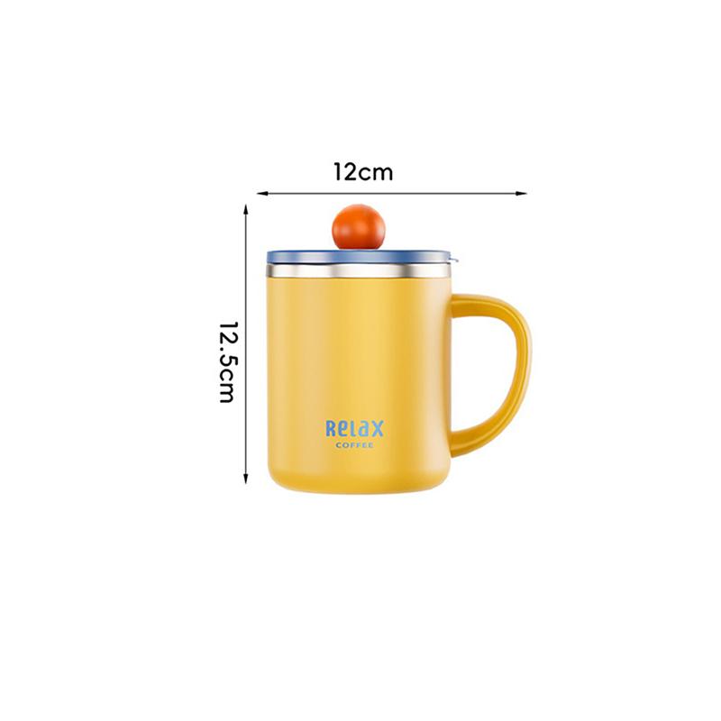 400ML Thermobecher 304 Edelstahl Doppelschichtig Isoliert Wasserbecher Büro Milch Kaffee Becher Student Tragbarer Versiegelter Tumbler