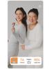 220g 95% Cotton Women's Autumn Warm Set: Antibacterial Round Neck Base Layer & Trousers.