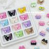 Kit de Acessórios Coloridos de Miçangas DIY de Borboleta e Flor em Liga
