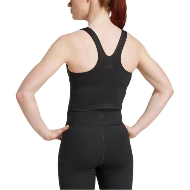 Adidas Free Shipping AdiClub Adidas All Me Medium Support Bra Tank Top (Unisex) Sleeveless Sports Shirts 20431800 | Black